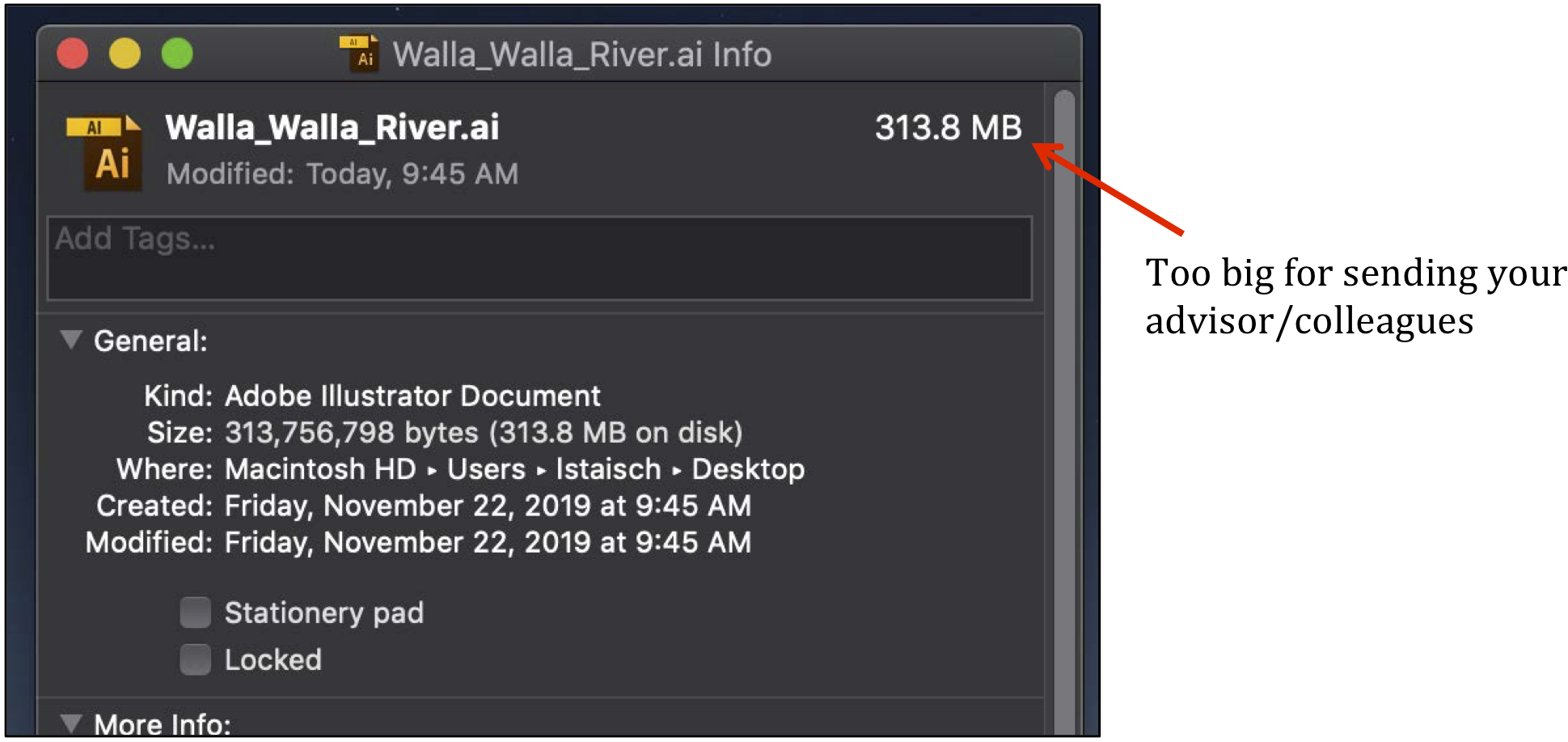 arcgis file size